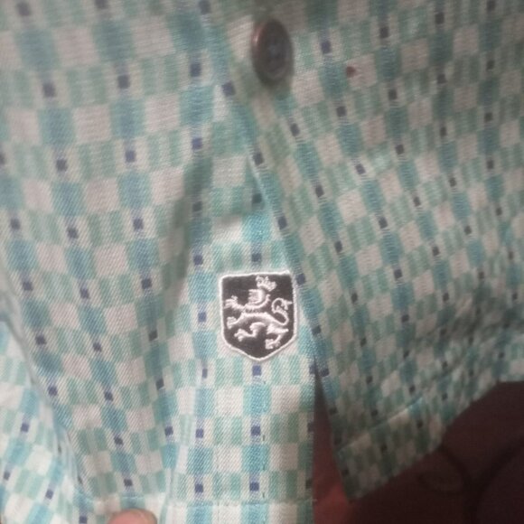 Nat Nast Shirt Men Large L Bowling Silk Cotton Diamond Luxury Originals Button - Picture 3 of 13